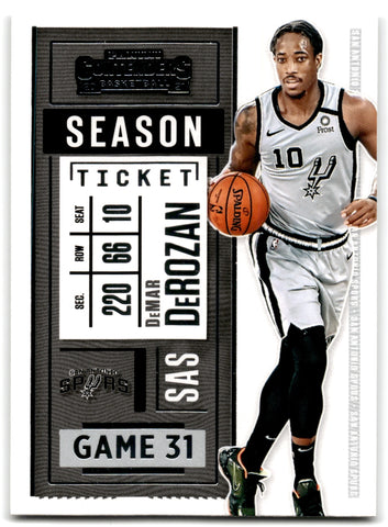 2020 Panini Contenders Game Ticket Bronze DeMar DeRozan San Antonio Spurs Card 66