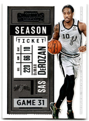 2020 Panini Contenders Game Ticket Bronze DeMar DeRozan San Antonio Spurs Card 66