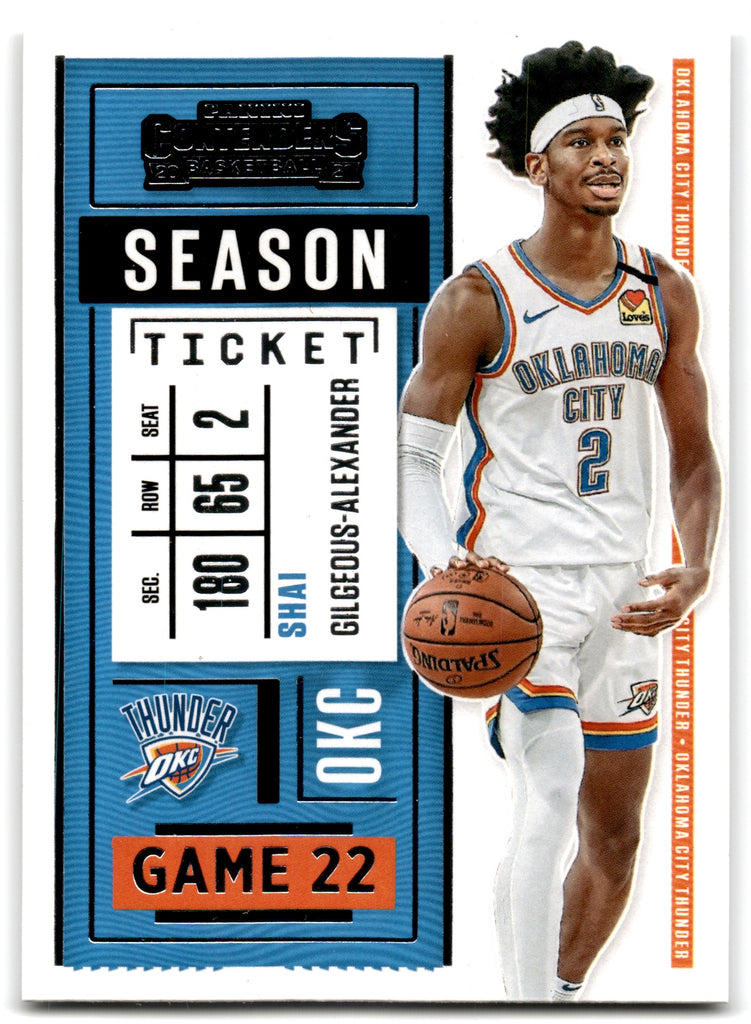 2020 Panini Contenders Game Ticket Bronze Shai Gilgeous-Alexander Oklahoma City Thunder Card 74