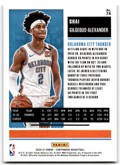 2020 Panini Contenders Game Ticket Bronze Shai Gilgeous-Alexander Oklahoma City Thunder Card 74