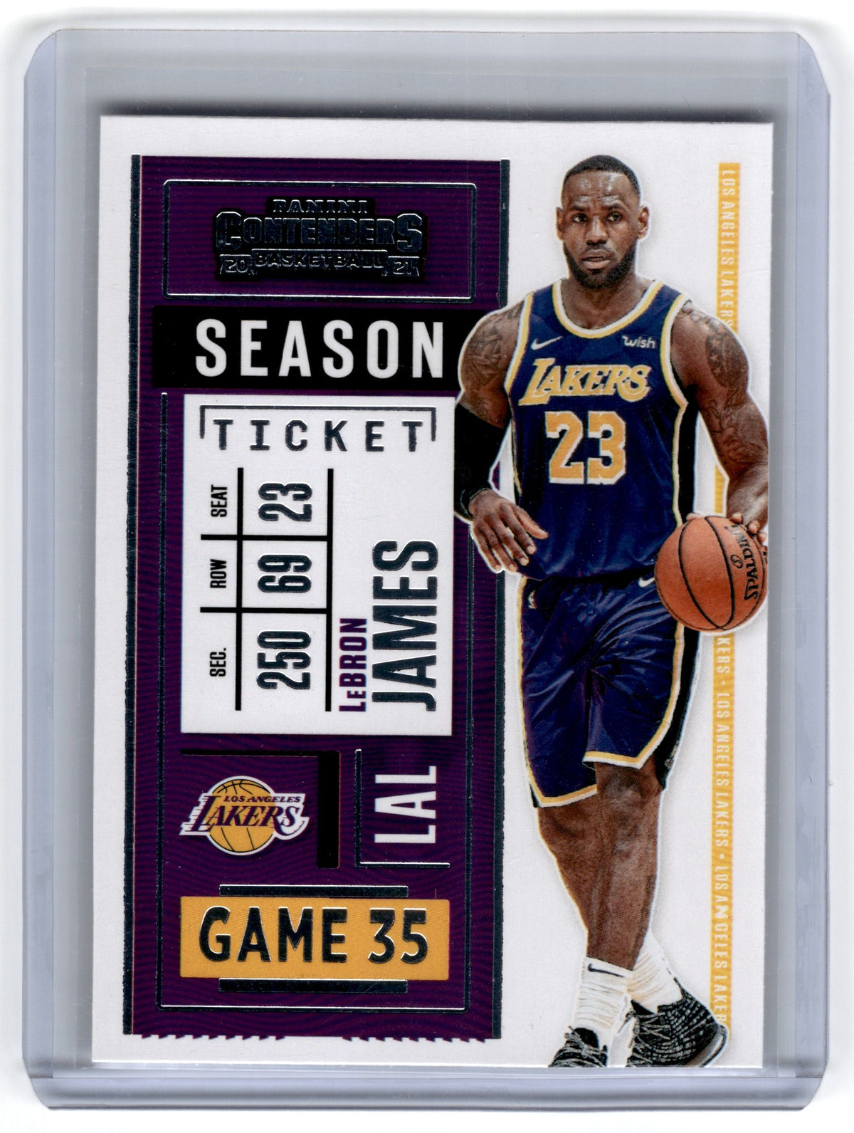2020 Panini Contenders Game Ticket Bronze LeBron James Los Angeles Lakers Card 81