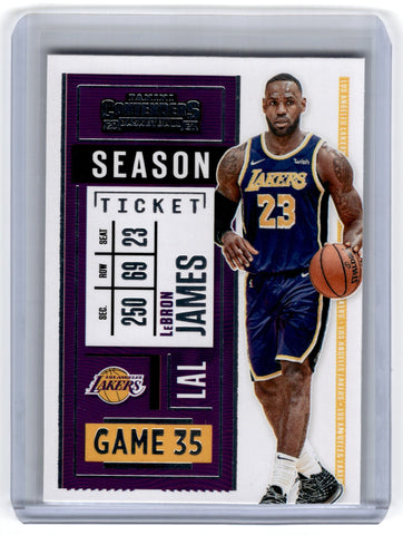 2020 Panini Contenders Game Ticket Bronze LeBron James Los Angeles Lakers Card 81