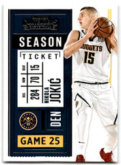2020 Panini Contenders Game Ticket Bronze Nikola Jokic Denver Nuggets Card 96