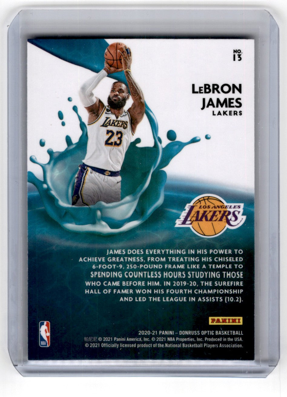 2020 Panini Optic Splashed LeBron James Card 13