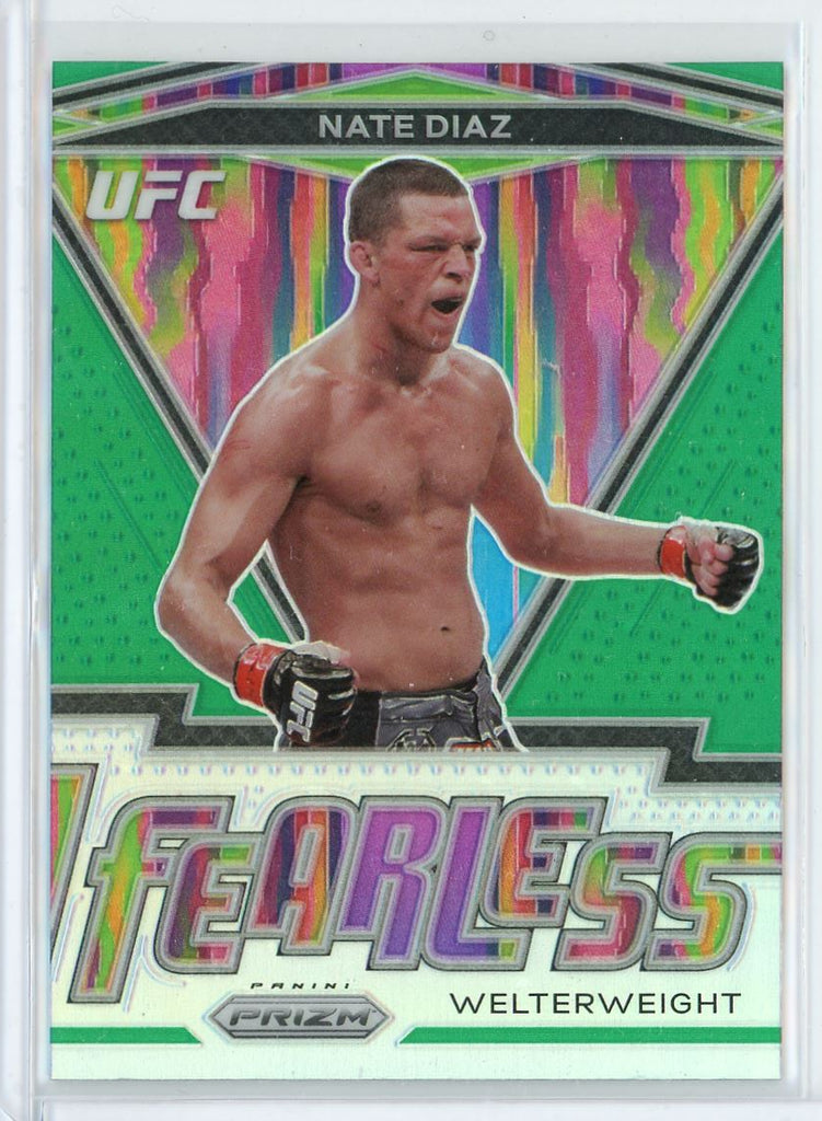 2021 Panini Prizm UFC Nate Diaz Fearless Green Card 12