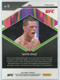2021 Panini Prizm UFC Nate Diaz Fearless Green Card 12