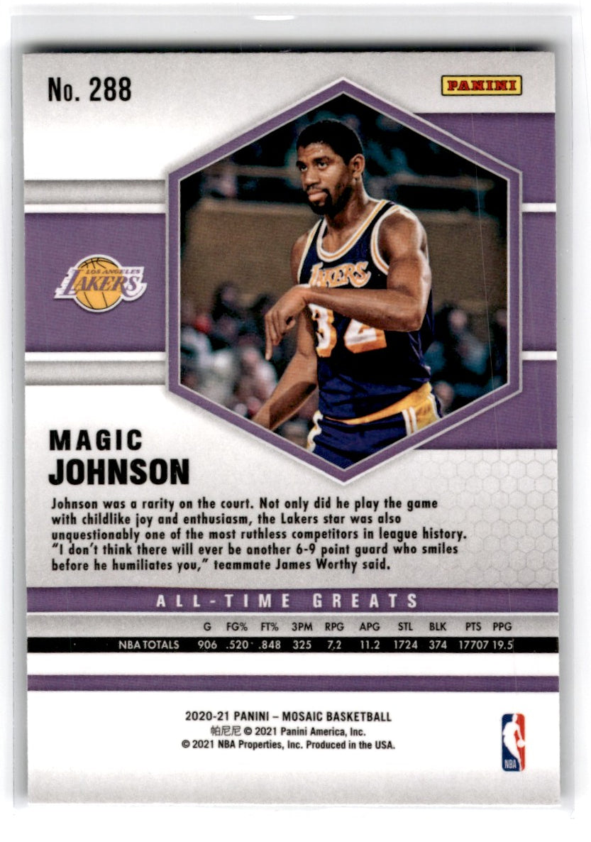2020 Panini Mosaic Magic Johnson Card 288