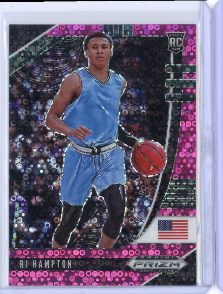 2020 Panini Prizm Draft Picks Collegiate RJ Hampton Pink Disco /25 Card 53