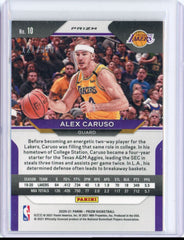 2020 Panini Prizm Red Alex Caruso /299 Card 10
