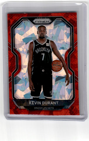 2020 Panini Prizm Kevin Durant Red Cracked Ice Card 81
