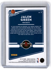 2021 Donruss The Rookies Jalen Green Card 2