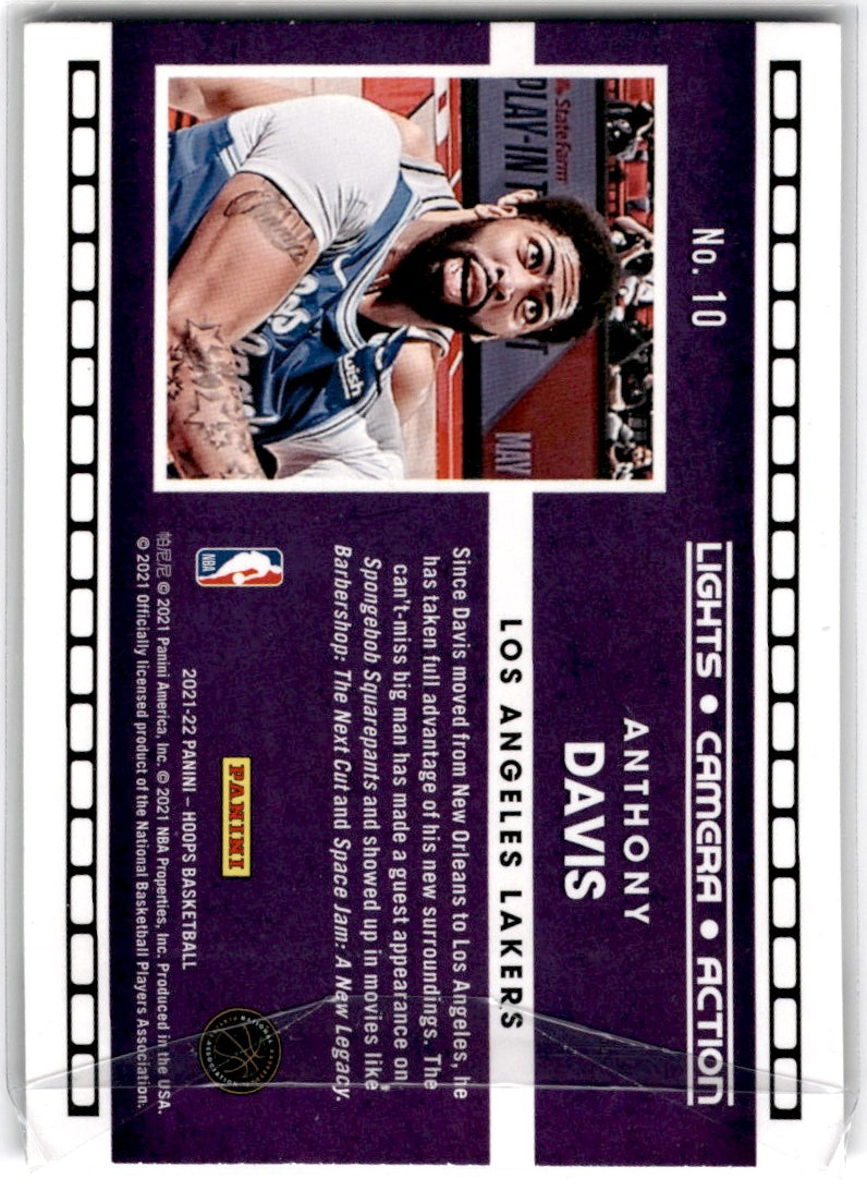 2021 Hoops Prime Anthony Davis Lights Camera Action Card 10