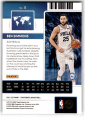 2021 Panini Contenders Ben Simmons Card 77