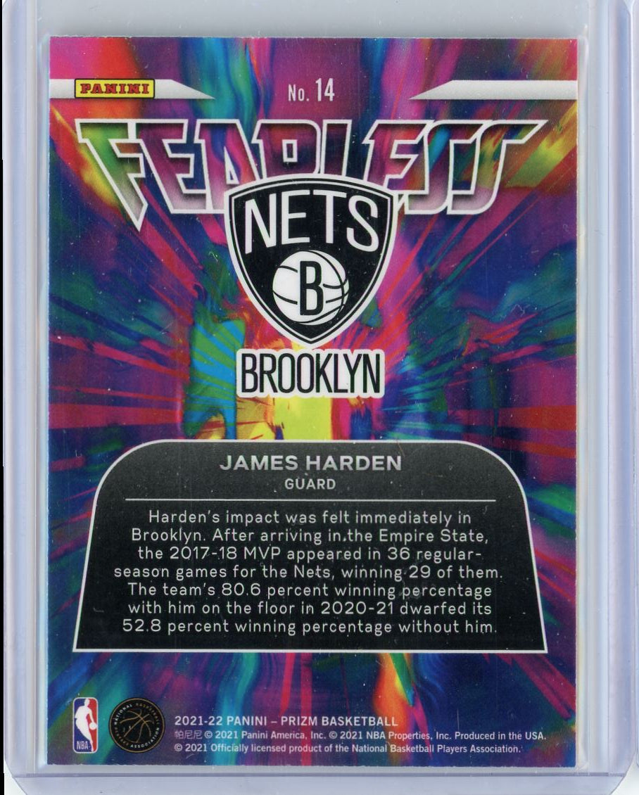 2021 Panini Prizm James Harden Fearless Card 14