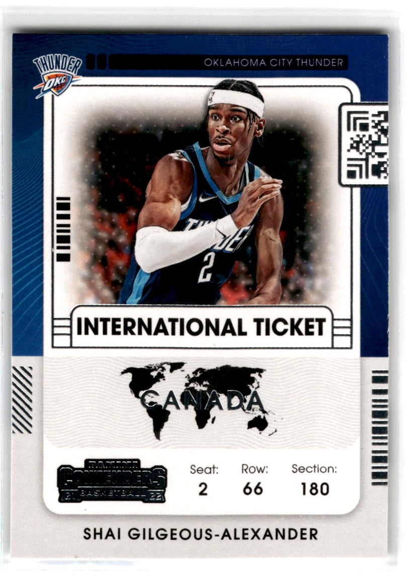 2021 Panini Contenders International Ticket Shai Gilgeous-Alexander Card 25