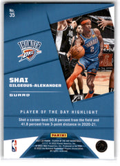 2021 Panini Player of the Day Shai Gilgeous-Alexander Holo Card 35