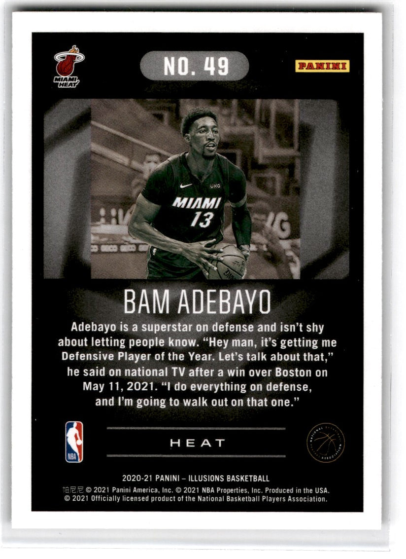 2021 Panini Revolution Bam Adebayo Card 49