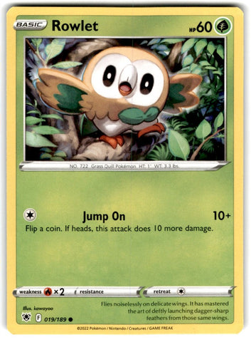 2022 Sword & Shield - Astral Radiance Rowlet Card 19 Default Title