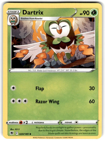 2022 Sword & Shield - Astral Radiance Dartrix Card 20 Default Title