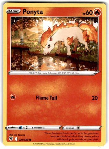 2022 Sword & Shield - Astral Radiance Ponyta Card 21 Default Title