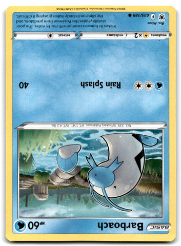 2022 Sword & Shield - Astral Radiance Barboach Card 35 Default Title