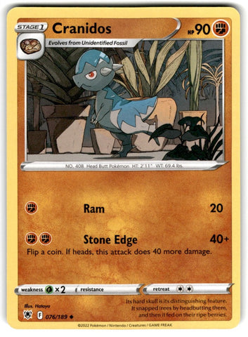 2022 Sword & Shield - Astral Radiance Cranidos Card 46 Default Title