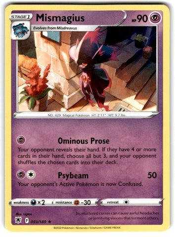 2022 Sword & Shield - Astral Radiance Mismagius Card 59 Default Title