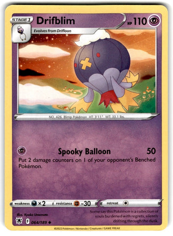 2022 Sword & Shield - Astral Radiance Drifblim Card 64 Default Title