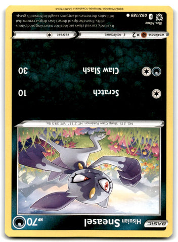 2022 Sword & Shield - Astral Radiance Hisuian Sneasel Card 92 Default Title