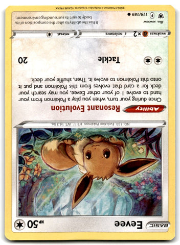 2022 Sword & Shield - Astral Radiance Eevee Card 119 Default Title