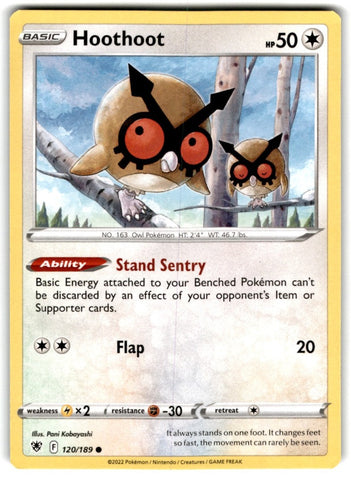 2022 Sword & Shield - Astral Radiance Hoothoot Card 120 Default Title