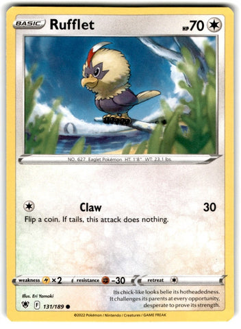 2022 Sword & Shield - Astral Radiance Rufflet Card 131 Default Title