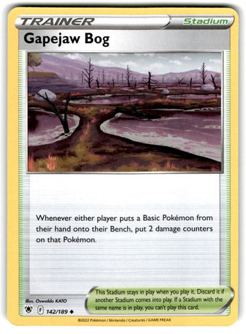 2022 Sword & Shield - Astral Radiance Gapejaw Bog Trainer Card 142 Default Title