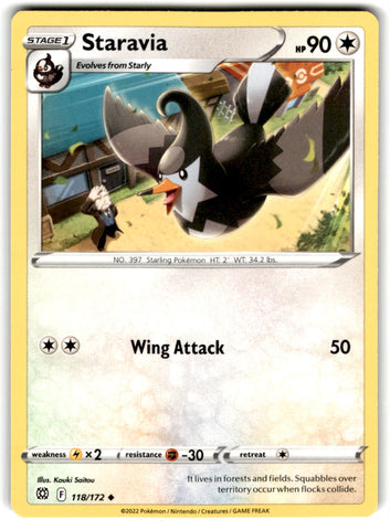 2022 Pokemon Sword & Shield - Brilliant Stars Staravia Card 178 Default Title