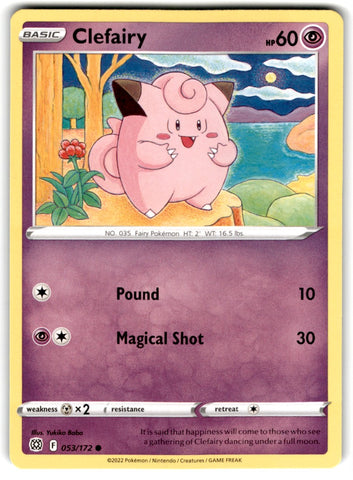 2022 Pokemon Sword & Shield - Brilliant Stars Clefairy Card 53 Default Title