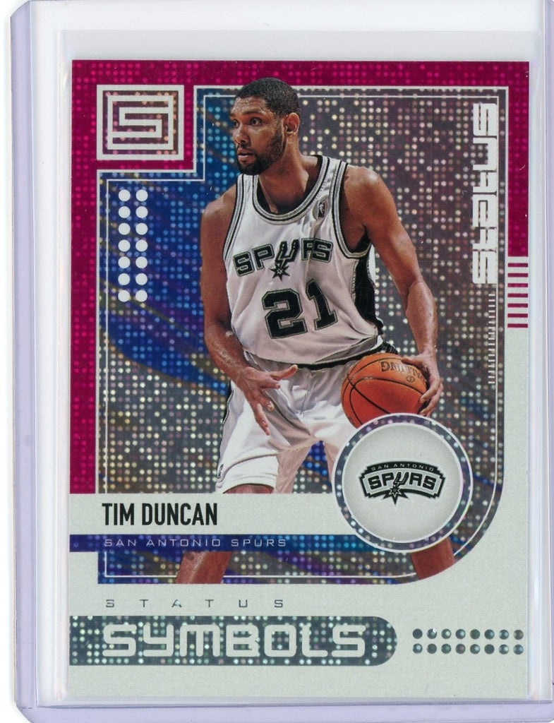 2019-20 Panini Status Basketball Tim Duncan Symbols Red Card #2