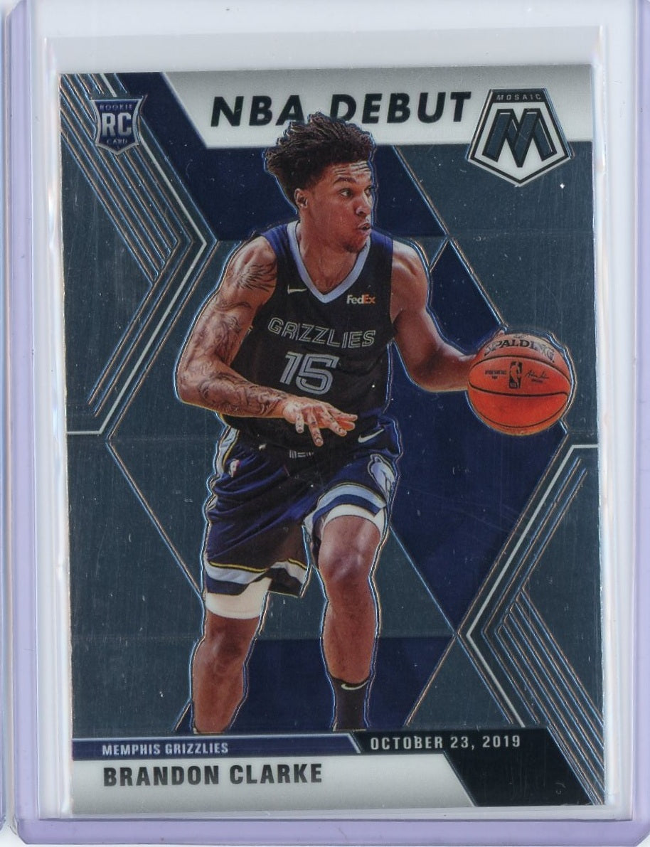 2019-20 Panini Mosaic Basketball Brandon Clarke NBA Debut Card #277