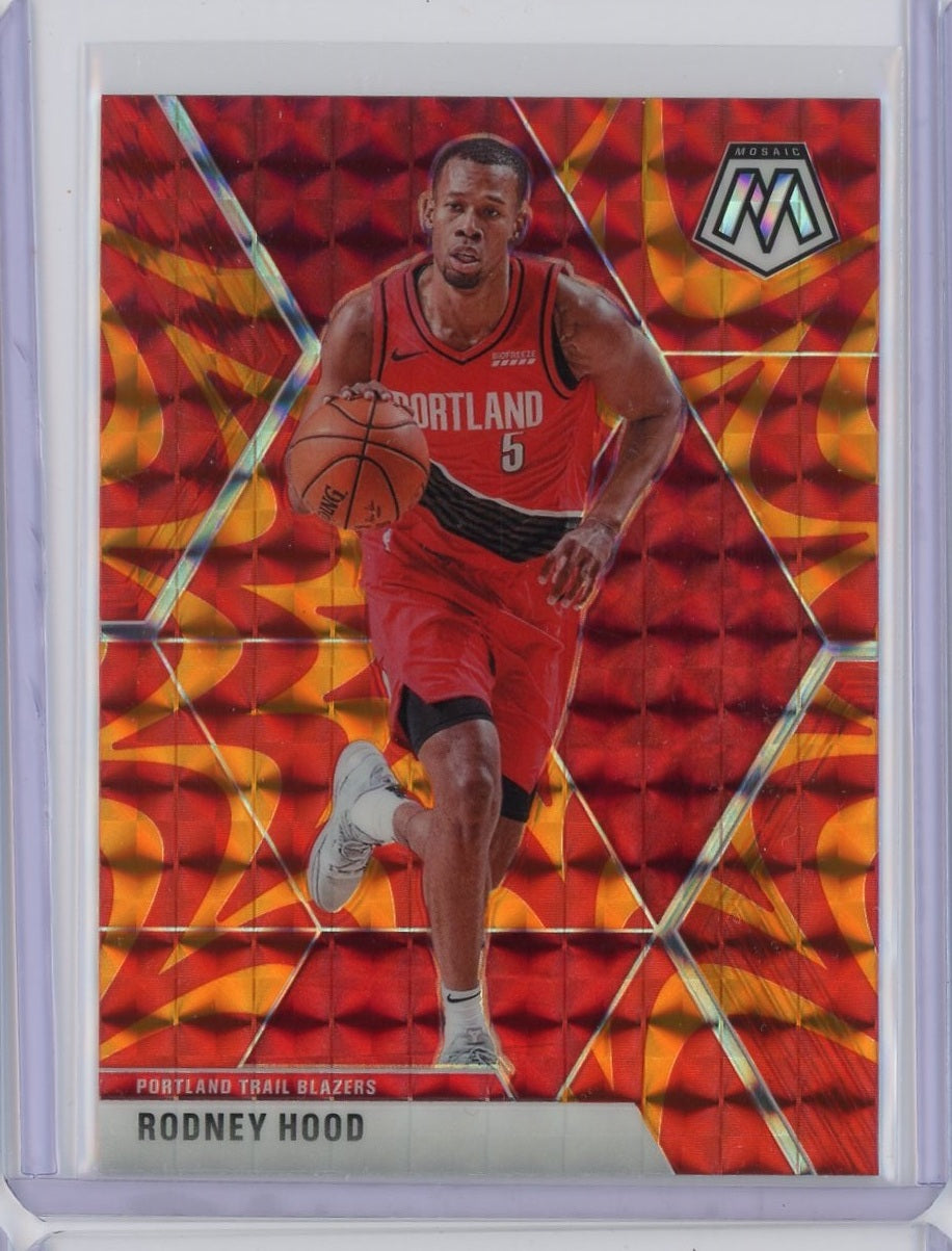 2019-20 Panini Mosaic Basketball Rodney Hood Orange Reactive Card #35