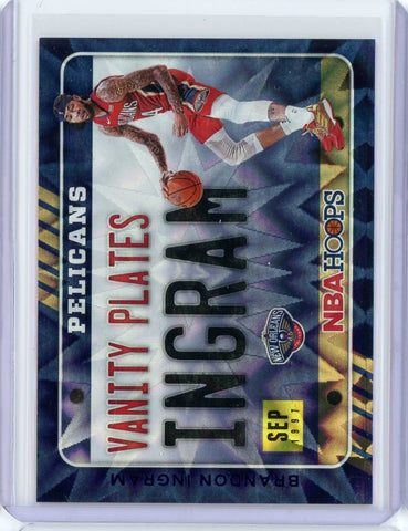 2020-21 Panini NBA Hoops Basketball Brandon Ingram Vanity Plates Purple Explosion Card #19