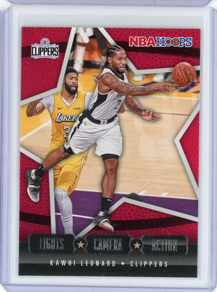 2020-21 Panini NBA Hoops Basketball Kawhi Leonard Lights Camera Action Card #19