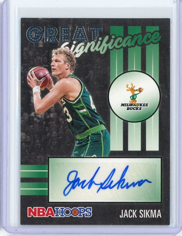 2020-21 Panini NBA Hoops Basketball Jack Sikma Great Signatures Card #GS-JSC