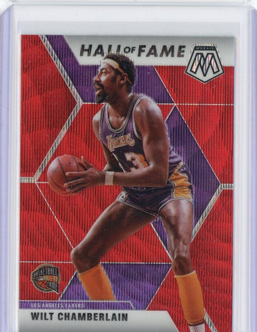 2019-2020 Panini Mosaic Basketball Wilt Chamberlain Red Wave Prizm Card #285