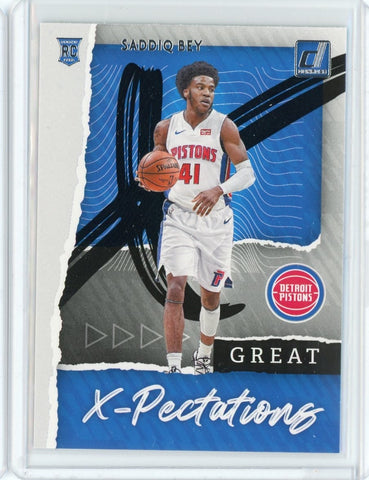 2020-21 Panini Donruss Basketball Saddiq Bey X-Pectations Card #19