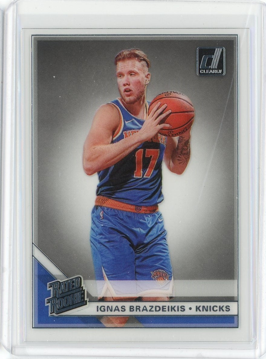 2019-2020 Panini Clearly Donruss Basketball Ignas Brazdeikis RC Card #91