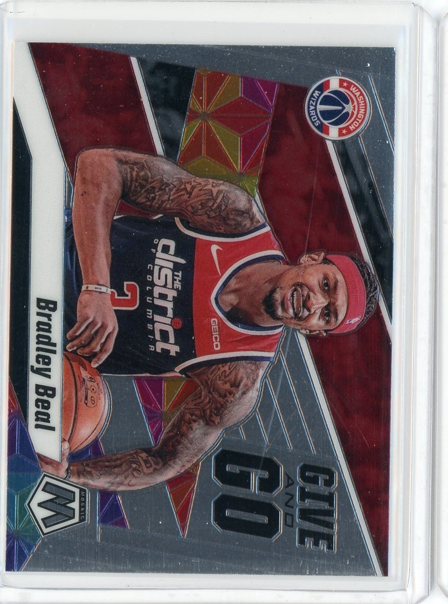 2019-2020 Panini Mosaic Basketball Bradley Beal Give and Go Card #9