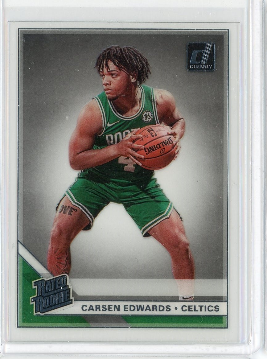 2019-2020 Panini Clearly Donruss Basketball Carsen Edwards RC Card #81