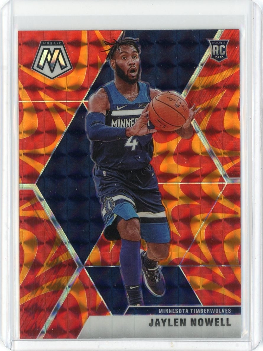 2019-2020 Panini Mosaic Basketball Jalen Howell Reactive Orange Prizm RC Card #212