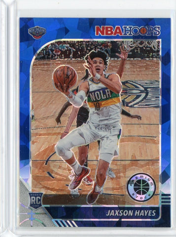 2019-2020 Panini NBA Hoops Premium Basketball Jaxson Hayes Blue Cracked Ice Prizm RC Card #205