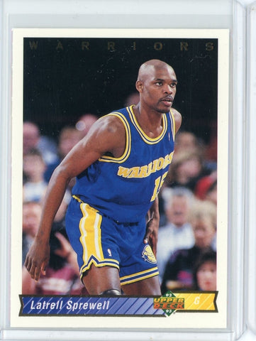 1992-93 Upper Deck Basketball Latrell Sprewell Card #386