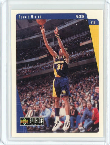 1997-98 Upper Deck Collectors Choice Basketball Reggie Miller Card #54